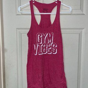 Gym Vibes Athletic Tank Top, Large, Pink